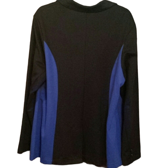 Black and Royal Blue Blazer sz 1X - Picture 2 of 6